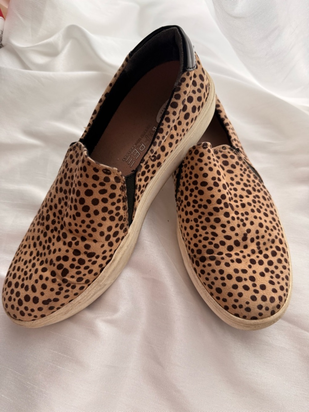 Dr. Scholl's Leopard Print Slip-On Flats in Tan and Black